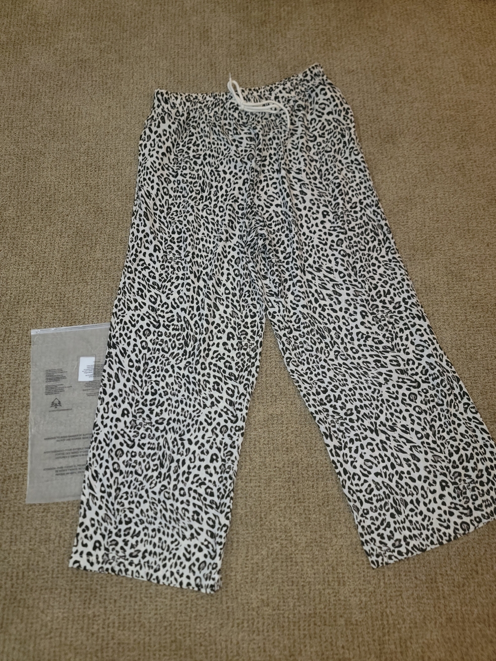 Leopard Print Wide Leg Lounge Pants - New XL